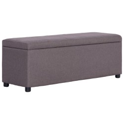 Banc avec compartiment de rangement 116 cm Taupe Polyester 