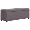 Banc avec compartiment de rangement 116 cm Taupe Polyester 