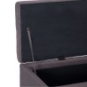 Banc avec compartiment de rangement 116 cm Taupe Polyester 