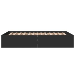 Cadre de lit sans matelas noir 140x190 cm 