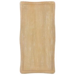 Table basse Blanc et marron 87,5x42x44 cm Bois de pin massif 