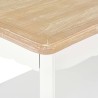 Table basse Blanc et marron 87,5x42x44 cm Bois de pin massif 