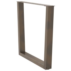 Pieds de table à manger en forme de V 3 pièces Acier naturel 80 x (72-73,3) cm Acier 