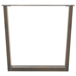 Pieds de table à manger en forme de V 3 pièces Acier naturel 80 x (72-73,3) cm Acier 