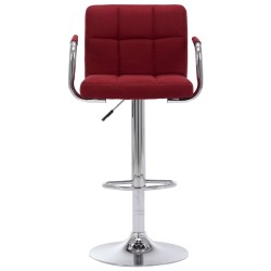 Chaises de bar lot de 2 bordeaux tissu 