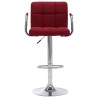 Chaises de bar lot de 2 bordeaux tissu 