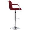 Chaises de bar lot de 2 bordeaux tissu 
