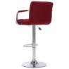 Chaises de bar lot de 2 bordeaux tissu 