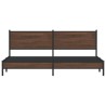Cadre de lit en métal sans matelas chêne marron 200x200 cm 
