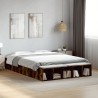 Cadre de lit sans matelas chêne fumé 160x200 cm 