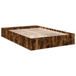 Cadre de lit sans matelas chêne fumé 160x200 cm 