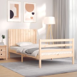 Cadre de lit sans matelas 100x200 cm bois massif 