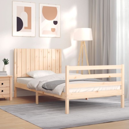 Cadre de lit sans matelas 100x200 cm bois massif 