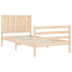 Cadre de lit sans matelas 100x200 cm bois massif 