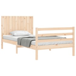 Cadre de lit sans matelas 100x200 cm bois massif 