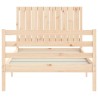 Cadre de lit sans matelas 100x200 cm bois massif 