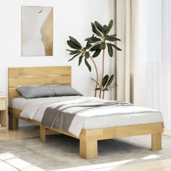 Cadre de lit avec tête de lit sans matelas 75 x 190 cm 