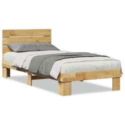 Cadre de lit avec tête de lit sans matelas 75 x 190 cm 
