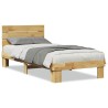 Cadre de lit avec tête de lit sans matelas 75 x 190 cm 