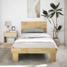 Cadre de lit avec tête de lit sans matelas 75 x 190 cm 
