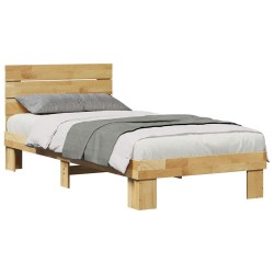 Cadre de lit avec tête de lit sans matelas 75 x 190 cm 