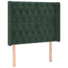 Tête de lit à LED Vert foncé 93x16x118/128 cm Velours  