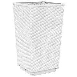 Jardinières 4 pcs blanc 32,5x32,5x57 cm polypropylène 