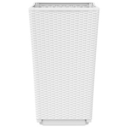 Jardinières 4 pcs blanc 32,5x32,5x57 cm polypropylène 
