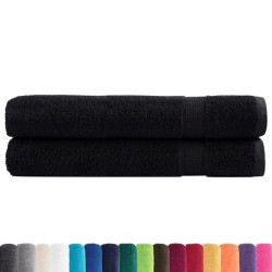 Serviettes de qualité supérieure SOLUND 2 pcs noir 600 g/m² 