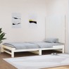 Tête de lit murale Blanc 108x3x90 cm Bois massif de pin 