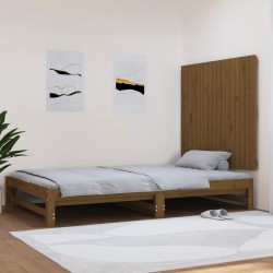 Tête de lit murale Marron miel 108x3x90 cm Bois massif de pin 