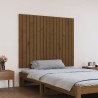 Tête de lit murale Marron miel 108x3x90 cm Bois massif de pin 