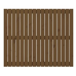 Tête de lit murale Marron miel 108x3x90 cm Bois massif de pin 