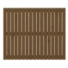 Tête de lit murale Marron miel 108x3x90 cm Bois massif de pin 