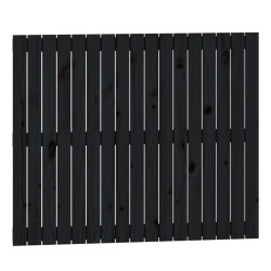Tête de lit murale Noir 108x3x90 cm Bois massif de pin 