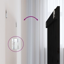 Tête de lit murale Noir 108x3x90 cm Bois massif de pin 