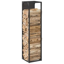 Portant de bois chauffage noir 25x25x100 cm 