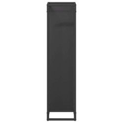 Portant de bois chauffage noir 25x25x100 cm 