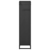 Portant de bois chauffage noir 25x25x100 cm 