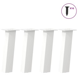 Pieds de table basse 4 pièces Blanc 30 cm Acier 