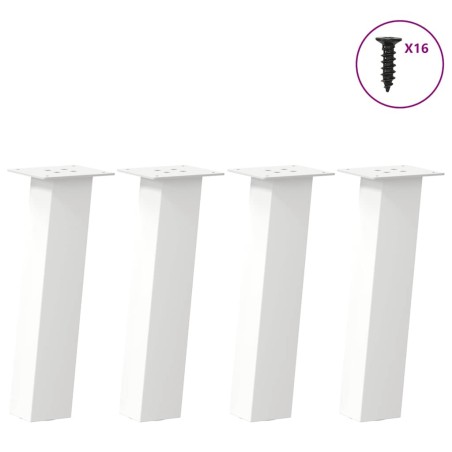 Pieds de table basse 4 pièces Blanc 30 cm Acier 