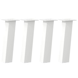 Pieds de table basse 4 pièces Blanc 30 cm Acier 