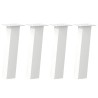 Pieds de table basse 4 pièces Blanc 30 cm Acier 