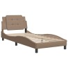 Cadre de lit sans matelas cappuccino 80x200 cm similicuir 