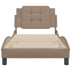 Cadre de lit sans matelas cappuccino 80x200 cm similicuir 