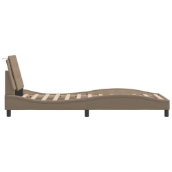 Cadre de lit sans matelas cappuccino 80x200 cm similicuir 