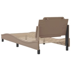 Cadre de lit sans matelas cappuccino 80x200 cm similicuir 