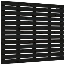Tête de lit murale Noir 106x3x91,5 cm Bois massif de pin 