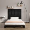 Tête de lit murale Noir 106x3x91,5 cm Bois massif de pin 