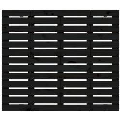 Tête de lit murale Noir 106x3x91,5 cm Bois massif de pin 